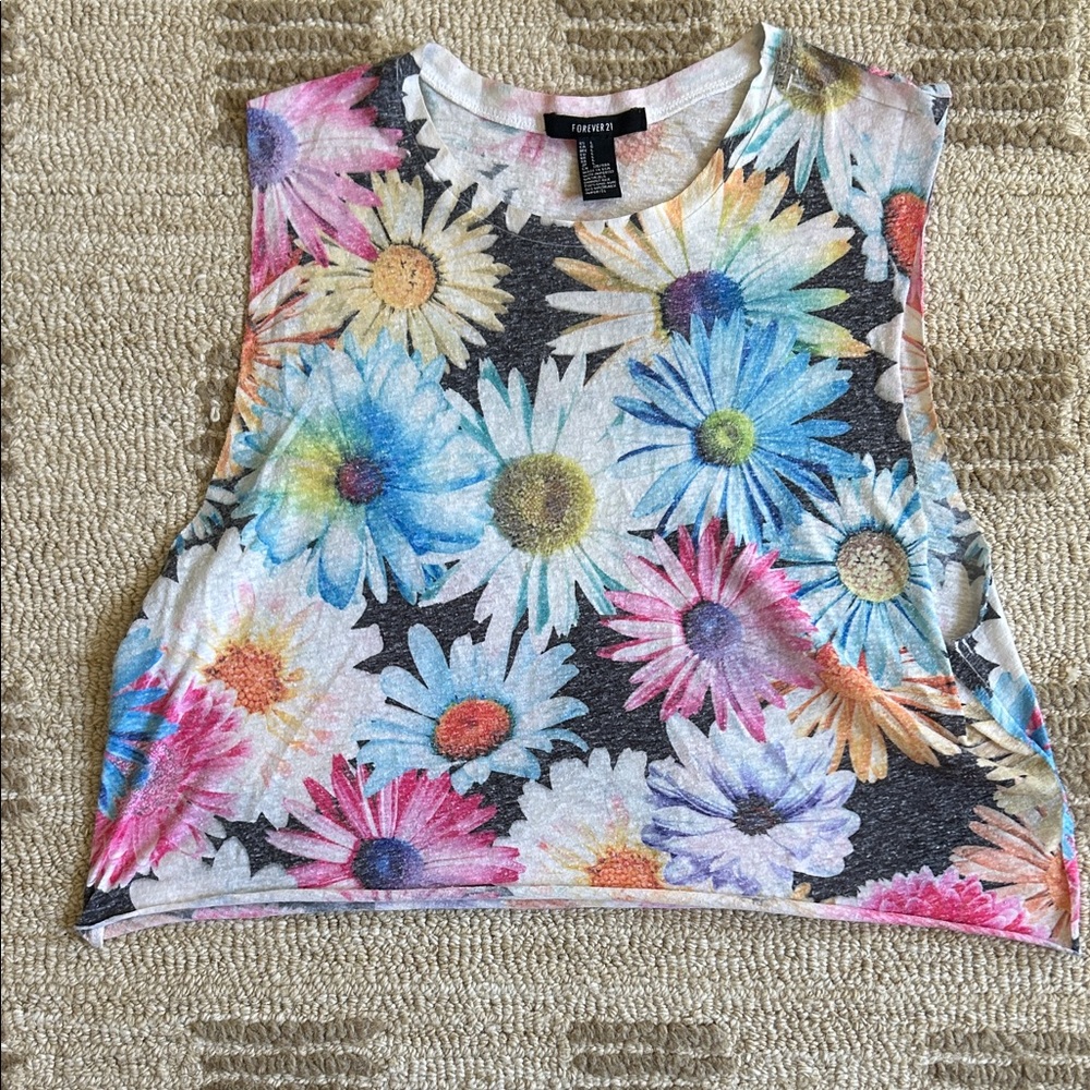 ✨5 for $15✨ Forever 21 Vibrant Floral Sleeveless Crop Top